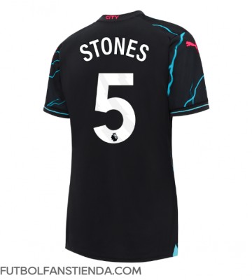 Manchester City John Stones #5 Tercera Equipación Mujer 2023-24 Manga Corta